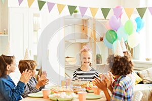 Happy Kids at Birthday Party