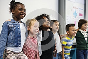 Happy kids at elementary school photo