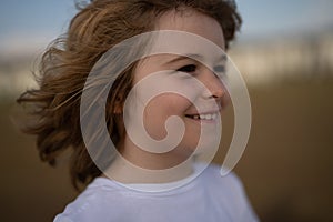 Happy kids face closeup, smiling faces. Funny child face close up. Kids head portrait. Close up faces kid. Funny kids