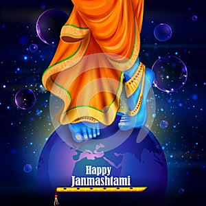 Happy Krishna Janmashtami background