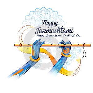 Happy Krishna Janmashtami festival Background of India