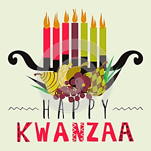 Happy Kwanzaa greeting card, background photo