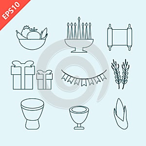 happy kwanzaa religion symbol logo icon design vector flat isolated illustration