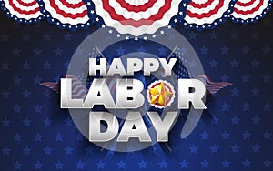 Happy Labor day 2019 background design.