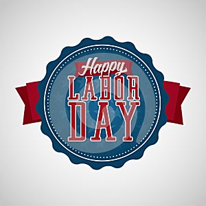 Happy Labor Day Badge Label