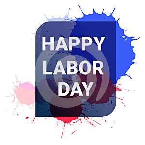 Happy labor day banner american holiday celebration poster