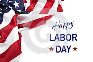 Happy Labor day banner, american patriotic background - Image