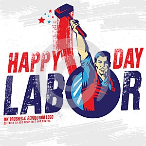 Happy Labor Day banner. Design template. Vector illustration.