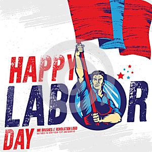 Happy Labor Day banner. Design template. Vector illustration.