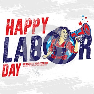 Happy Labor Day banner. Design template. Vector illustration.