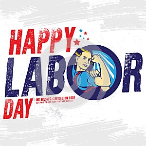 Happy Labor Day banner. Design template. Vector illustration.