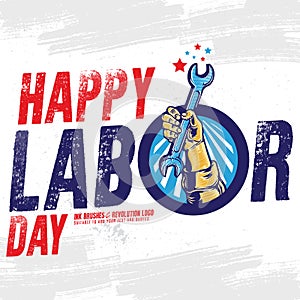 Happy Labor Day banner. Design template. Vector illustration.