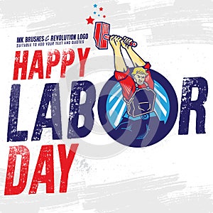 Happy Labor Day banner. Design template. Vector illustration.