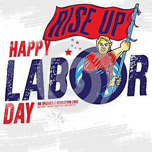 Happy Labor Day banner. Design template. Vector illustration.