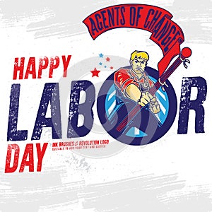 Happy Labor Day banner. Design template. Vector illustration.