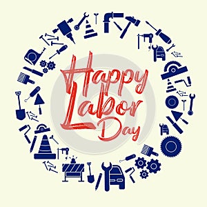 Happy Labor Day banner. Design template. Vector illustration