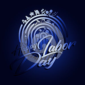 Happy Labor Day banner. Design template. Vector illustration