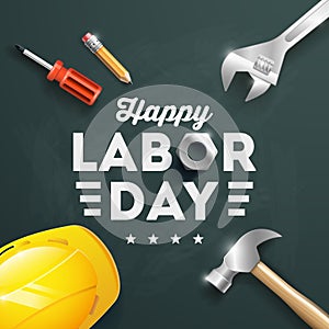 Happy Labor Day banner, poster. Design template. Vector illustration