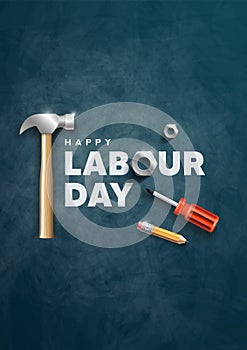 Happy Labor Day banner, poster. Design template. Vector illustration