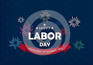 Happy Labor Day banner vector illustration