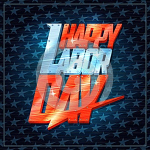 Happy labor day card design