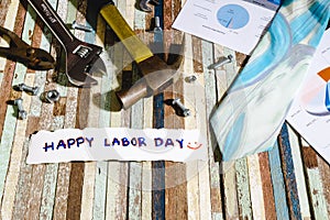 Happy Labor day concept for greeting card or background.