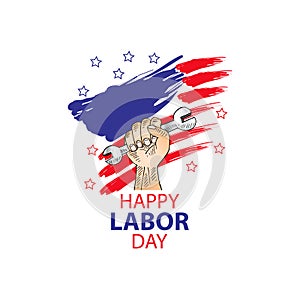 Happy labor day design poster.