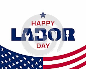 Happy Labor Day greeting card