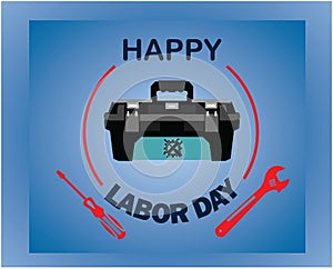 Tools and toolbox in labor day vektor photo