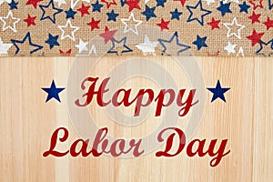 Happy Labor Day greeting with stars