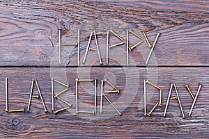 Happy Labor Day inscription.