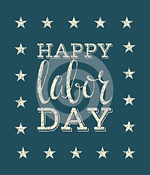 Happy labor day poster.