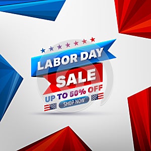 Happy Labor Day Sale 50% off poster.USA labor day celebration.Sale promotion advertising Brochures,Poster or Banner for American