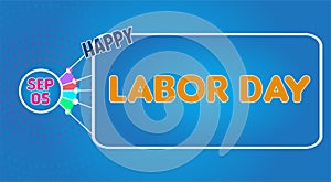 Happy Labor Day , September 05. Calendar of September Text Effect, Vector design