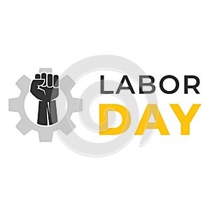 Happy labor day text vector illustration