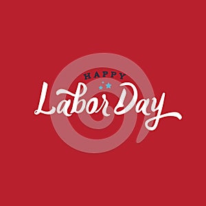 Happy Labor Day Typography Vector photo