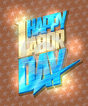 Happy labor day vector card design template