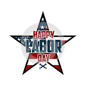 Happy Labor day vector illustration.