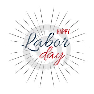 Happy Labor Day! vector illustration on white background