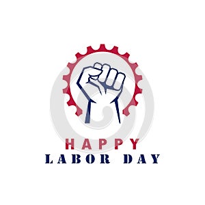 Happy labor day vector sign