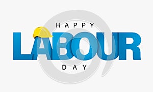 Happy Labour Day, 1st May lettering banner