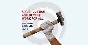 Happy Labour Day concept. 1st May- International labor day 3d concept.