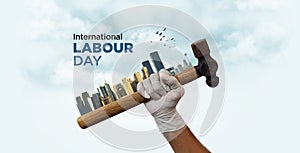 Happy Labour Day concept. 1st May- International labor day 3d concept.