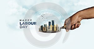 Happy Labour Day concept. 1st May- International labor day 3d concept.