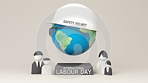 Happy Labour Day concept. 1st May- International labor day concept. Labor safety and right at Workplace.