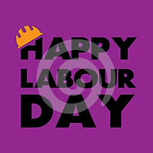 Happy Labour day greeting card. Vector illustration.