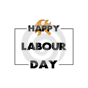 Happy Labour day greeting card. Vector illustration.