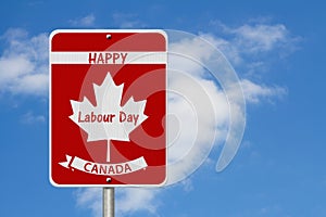 Happy Labour Day Highway Sign photo