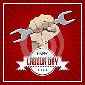 Happy Labour day, may day greeting concept