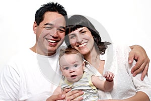 Happy latin family photo